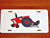 IH INTERNATIONAL Tractor Original artwork LICENSE PLATE on BLACK or WHITE Aluminum Plate