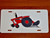 IH INTERNATIONAL Tractor Original artwork LICENSE PLATE on BLACK or WHITE Aluminum Plate