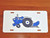 FORD LONG Tractor with plow LICENSE PLATE on BLACK or WHITE Aluminum Plate
