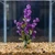 11 in. Violet PURPLE Soft Silk Baby's Breath FLOWER silk plant, Stone base, Goldfish & Betta-safe plant, Lower Forty Farm artificial aquarium plant