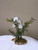4" Mix BABY BUTTON LEAF & FLOWER Combo 830, Stone base, Realistic Artificial Aquarium plastic plant, Lower Forty Farm unique combination artificial aquarium plant arrangement