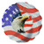 16" Round 3D Hanging METAL NRA Eagle WINDSPINNER by Next Innovations