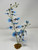 15" MD 2-stem BLUE Oncidium ORCHID Soft Silk flower aquarium plant, Stone base, Goldfish & Betta-safe plant, Lower Forty Farm artificial aquarium plant