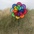 19" TRIPLE Wheel 24 Petal FLOWER Ground Stake Wind Spinner, ITB-2830