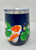 Hand-painted Koi Goldfish theme on Navy cup, 12 oz Stainless Steel POLAR CAMEL Wine Tumbler, gift boxed, One-of-a Kind by Lower Forty Farm