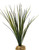 13 in. Extra THICK Green-Red SPIKE Weed Grass Thick Realistic Artificial Aquarium plastic plant, stone base, Lower Forty Farm stiff standing non-wired artificial aquarium plant