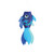 15" Sm COOL DAMSEL Blue FISH windsock, In the Breeze ITB-5218