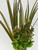 10" BROWN Vanilla SWORD Grass & Brown BOXWOOD combo plant 803A, stone base, Realistic Artificial Aquarium plastic plant, Lower Forty Farm unique combination artificial aquarium plant arrangement