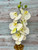 13" White PHALAENOPSIS ORCHID Soft Silk Aquarium flower plant, Stone base, Betta-safe plant, Lower Forty Farm artificial aquarium plant