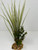 13" Olive Spike Weed & Brown Boxwood Mix Combo 818D, Stone base, Realistic Artificial Aquarium Soft plastic plant, Lower Forty Farm unique combination artificial aquarium plant arrangement