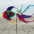 Colorful Rainbow Damsel Fish Ground Stake Wind Spinner, ITB-2722