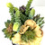 11" Unique Artificial Succulent Garden #1 mixed arrangement, 5" Metal Planter, handmade original by filled artificial planter by Lower Forty Farm, OOAK unique gift, home office decor