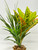 13" Green Spike Weed Grass, Dark Green DRACAENA & CROTON 807B combo plant, stone base, Realistic Artificial Aquarium plastic plant, Lower Forty Farm unique combination
