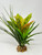 13" Green Spike Weed Grass, Dark Green DRACAENA & CROTON 807B combo plant, stone base, Realistic Artificial Aquarium plastic plant, Lower Forty Farm unique combination