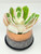 5" Artificial WHITE Echeveria Succulent #8, 3" Copper Planter, handmade original filled artificial planter by Lower Forty Farm, OOAK unique gift, home office decor