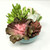 7" Artificial MAUVE PINK mixed Succulent Garden #16, Blue Ceramic Bowl Planter, handmade original filled artificial planter by Lower Forty Farm, OOAK unique gift, home office decor