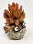 4.5" Potted SUSHI Coral BLOW FISH Blob House Mini pot WITH faux PLANT as shown, handmade original filled artificial planter by Lower Forty Farm, OOAK unique gift, home office decor
