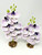 9" PURPLE Lavender Phalaenopsis DOUBLE ORCHID Soft Silk Aquarium flower plant, Stone base, Goldfish & Betta-safe plant, Lower Forty Farm artificial aquarium plant
