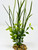 MIXED Combo 11" plastic WILLOW Grass & Pea Leaf Aquarium Plant 842, Stone base, Realistic Artificial Aquarium plastic plant, Lower Forty Farm unique combination artificial aquarium plant arrangement