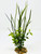MIXED Combo 11" plastic WILLOW Grass & Pea Leaf Aquarium Plant 842, Stone base, Realistic Artificial Aquarium plastic plant, Lower Forty Farm unique combination artificial aquarium plant arrangement