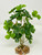 8" MED Irish Clover SHAMROCK BUSH soft plastic plant, stone base, Lower Forty Farm unique artificial aquarium plant