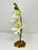 10 in. White Real Touch PHALAENOPSIS ORCHID 5-blossom Soft Silk Aquarium flower plant, Stone base, Betta-safe plant, Lower Forty Farm realistic artificial aquarium plant