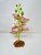 back side of 9" Pale pink Orchid artificial aquarium plant