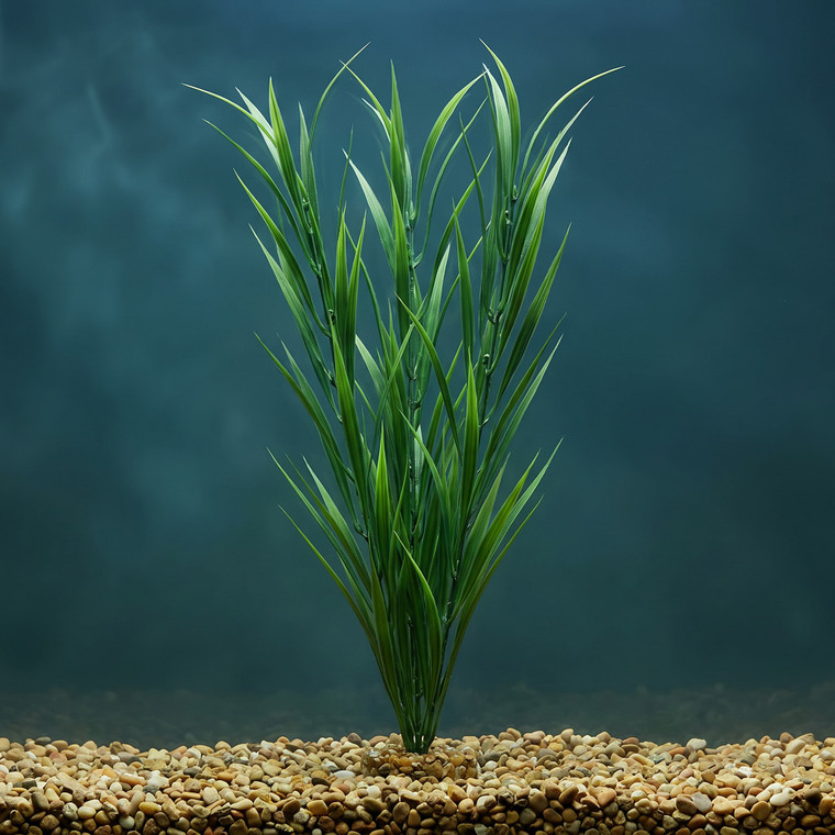 24 Large WILD GRASS 3-stem Soft Plastic Plant, Stone Base, Lower Forty Farm, unique handmade realistic natural-looking a