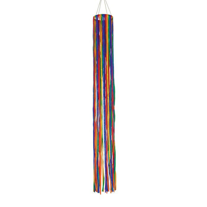 39"L x 4.5" Large RAINBOW RIBBON Windsock garden décor – In the Breeze ITB-4937