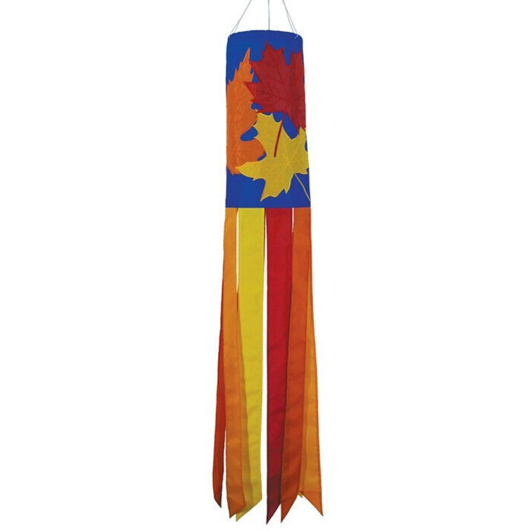 40"L x 6" Large FALL LEAVES Autumn WINDSOCK garden décor, In the Breeze ITB-5132