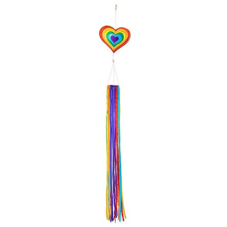 37" Rainbow HEART & Rainbow RIBBON Windsock garden décor, In the Breeze ITB-5194 37" Rainbow HEART & Rainbow RIBBON Windsock garden décor, In the Breeze ITB-5194