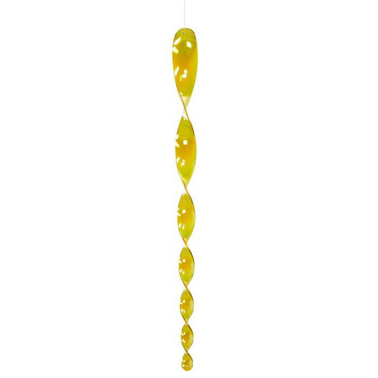 20" YELLOW PEARL Windsicle ACRYLIC TWISTER hanging Spiral SPINNER, Wind Fairies
