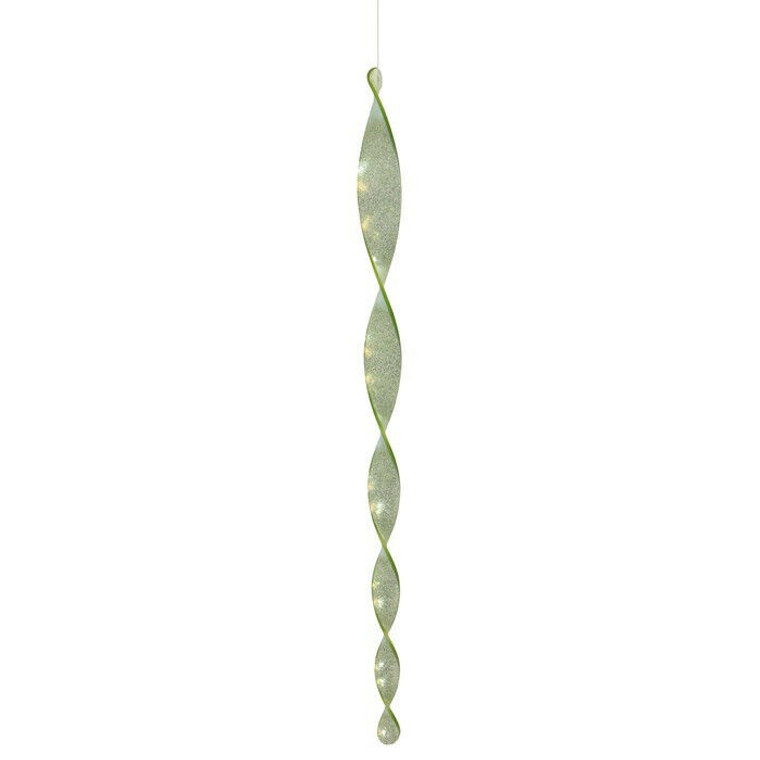 20" GREEN SPARKLE Windsicle ACRYLIC TWISTER hanging Spiral SPINNER, Wind Fairies