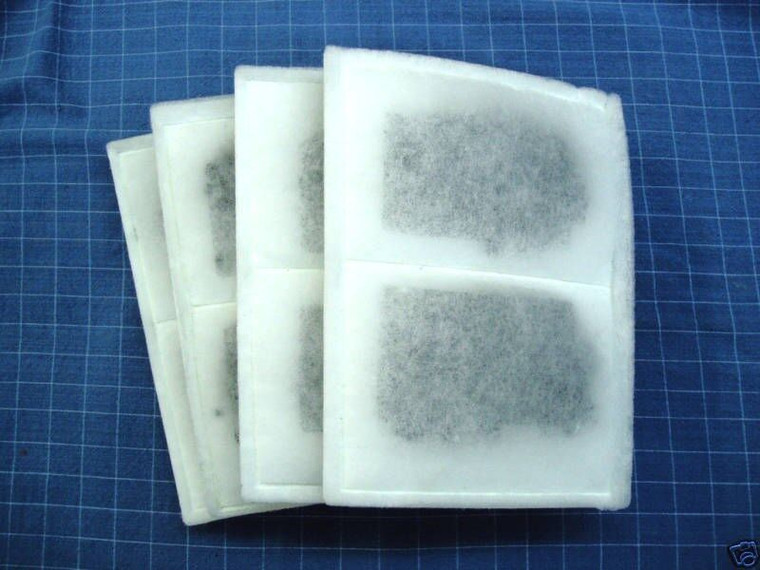 4 pk Ginger filter cartridges fit XL WHISPER Power Filter 4 & 5, TetraTec PF500, for SUMPS 9"x7"