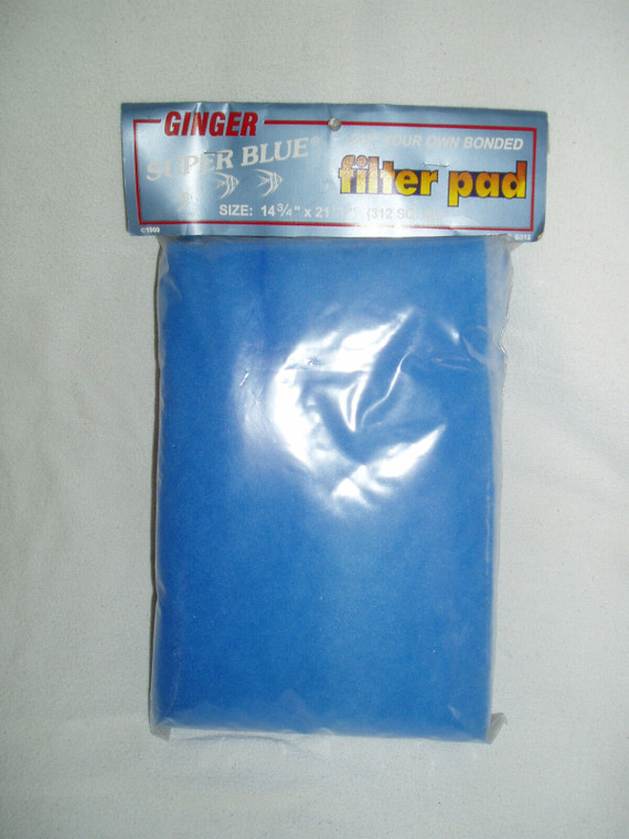 Aquarium Filter Blue Bonded Floss Pad, 312 sq. in. (14 7/8” x 21”) CUT YOUR OWN