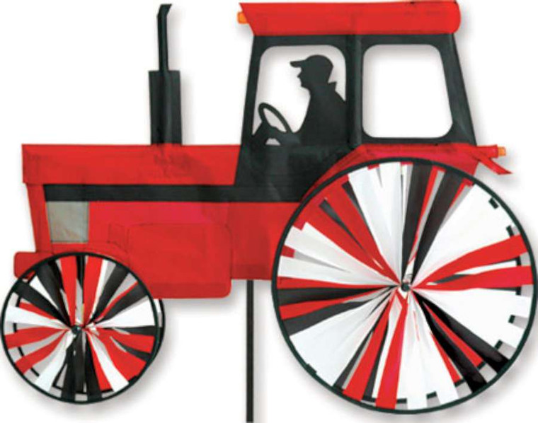 Modern Red tractor with cab spinner