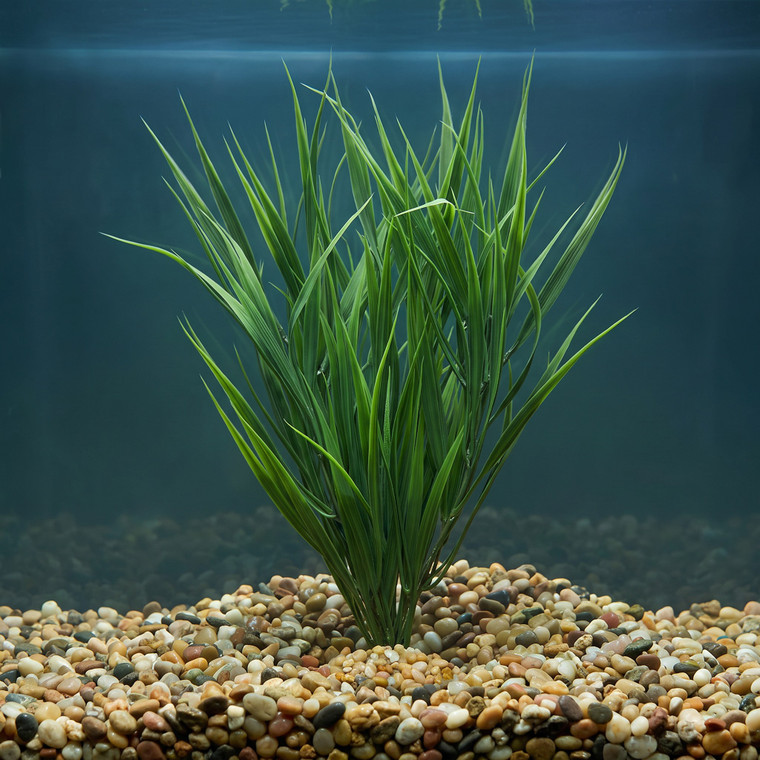 15" Medium THICK 6-stem WILD GRASS Soft Plastic Plant, Stone Base, Lower Forty Farm, unique handmade realistic natural-l