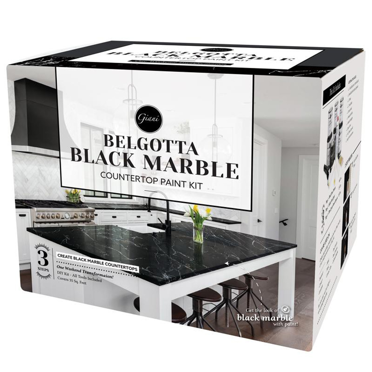 Black Marble Epoxy Resin Countertop Kit