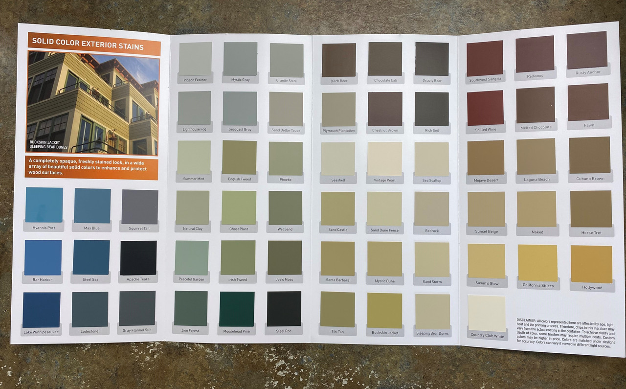 Storm Cat4 Solid Stain Color Chart