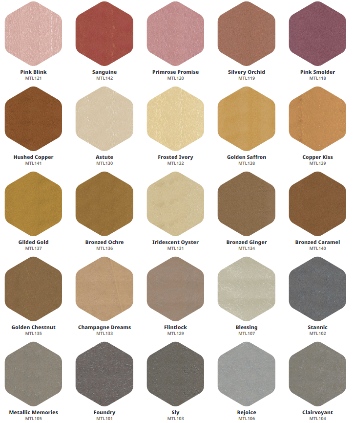 Metallic Color Chart Las Vegas