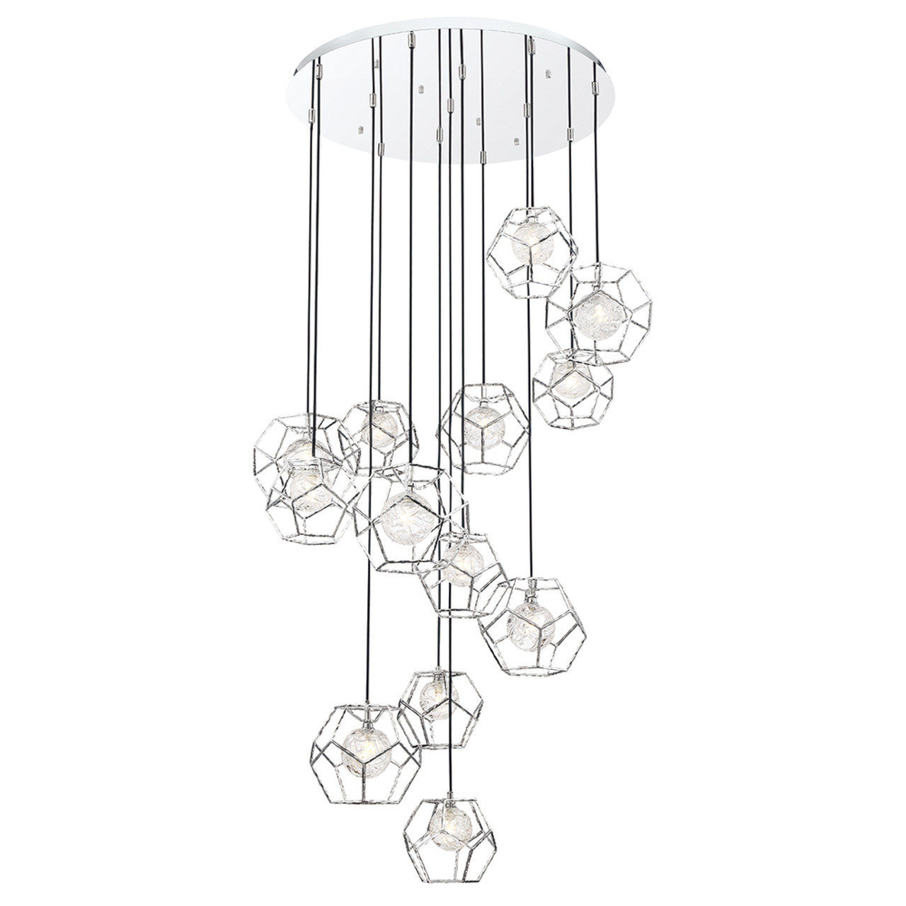 NORWAY,13LT LED CHAND,G9,CHR, Eurofase 35904-014 403C96Z Eurofase Down  Chandelier