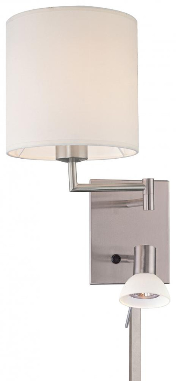 LIGHT SWING ARM WALL LAMP WITH READING LIGHT, Minka George Kovacs P1050- 084 5L9H Minka George Kovacs Wall Sconce