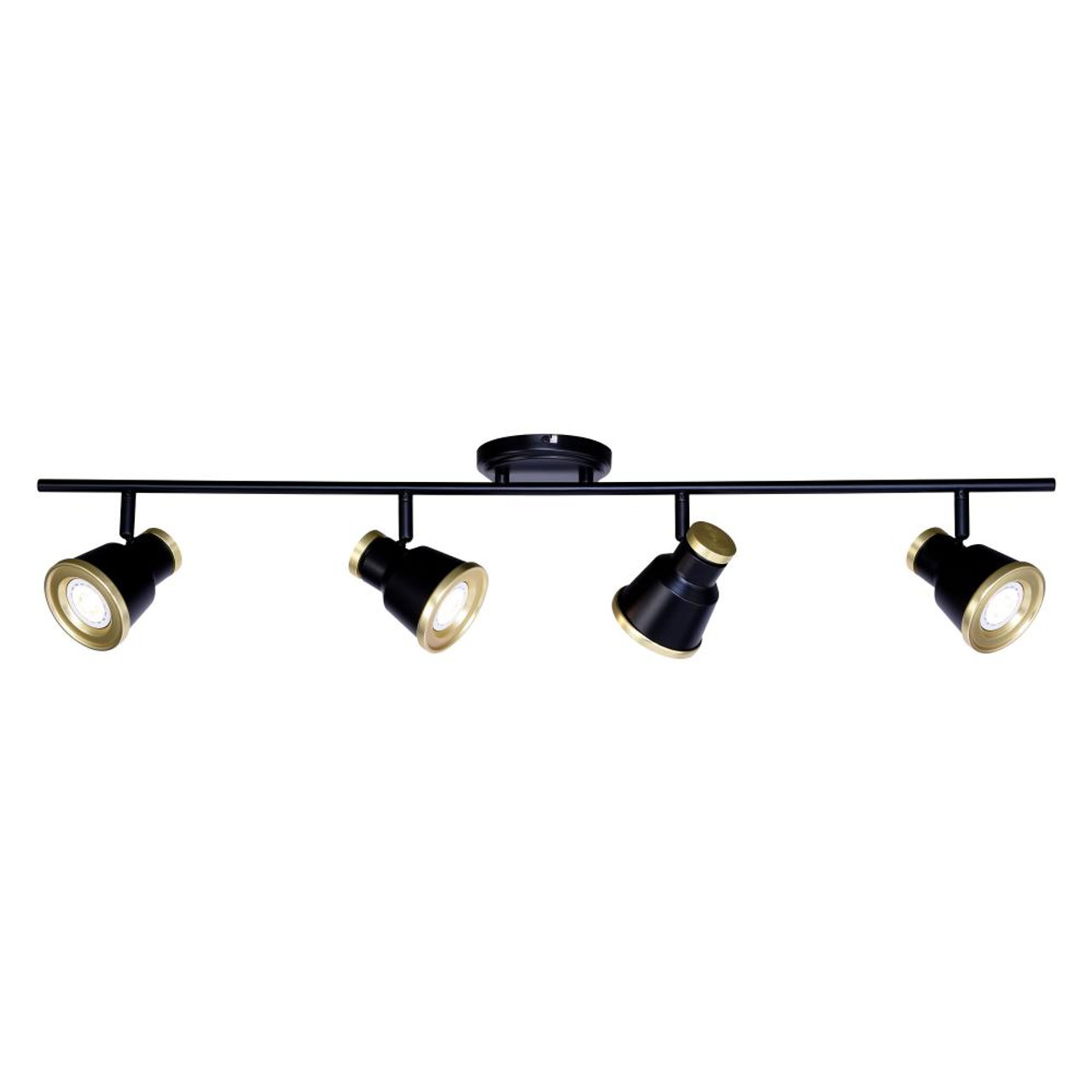 Fairhaven 4L LED Directional Ceiling Light Textured Black and Natural  Brass, Vaxcel International C0208 J3V0 Vaxcel International Other  Directional Light