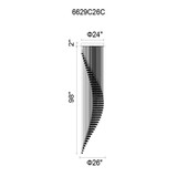 CWI Lighting Ribbon Flush Mount, 10-Light, Chrome, 26"W (6629C26C 3060GG6) 