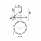 CWI Lighting Guadiana Chandelier, LED, Satin Gold, Clear Glass, 24"W (1246P24-602-A 3069Q9E) 