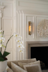 Hinkley Ryden Tall Single Light Sconce Heritage Brass 