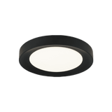 Matteo Lighting Essene Flush Mount, 1-Light, LED, Black, White Glass Shade, 15"W (M10002BK 305XUX8) 