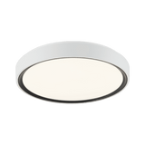Matteo Lighting Alamus Flush Mount, 1-Light, LED, Black & White, White Acrylic Shade, 19.13"W (M10602WHBK 3060LP2) 