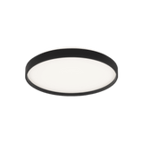 Matteo Lighting Alexandre Flush Mount, 1-Light, LED, Black, White Acrylic Shade, 15"W (M10802BK 3060LP5) 