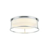 Matteo Lighting Framerton Flush Mount, 3-Light, LED, Chrome, White Acrylic, 14.63"W (M15003CH 3060LPJ) 